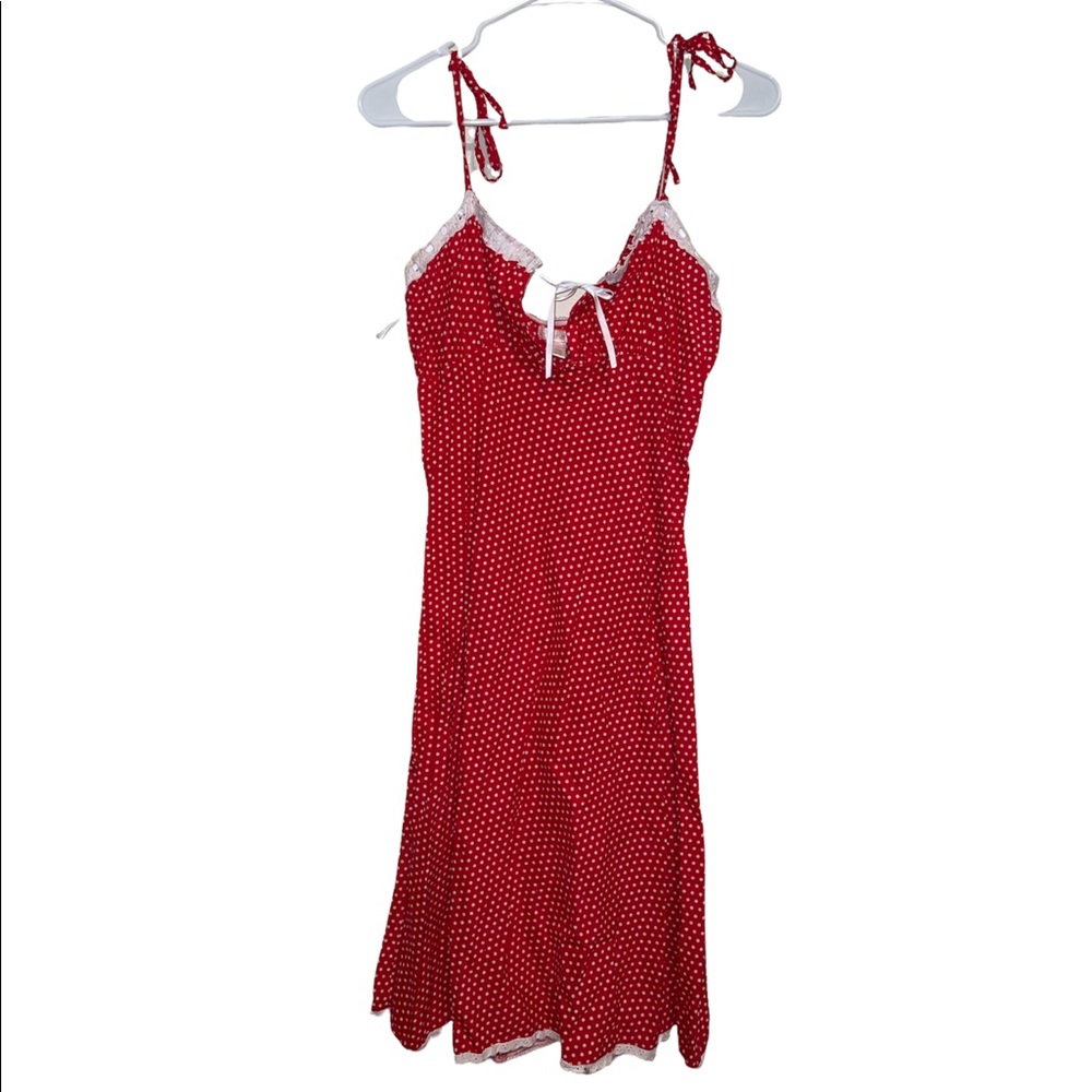 Red Polka Dot Slip Dress